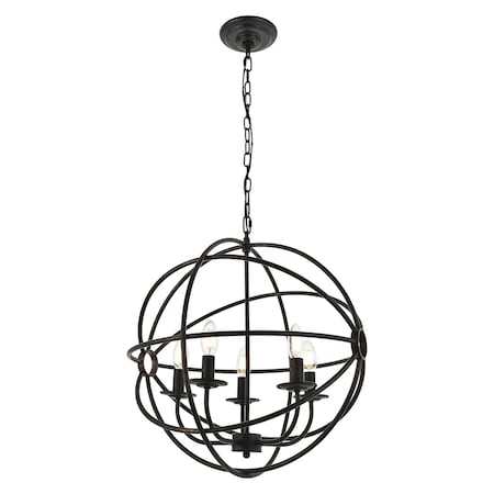Living District Octavia 5 Light Dark Brown Pendant LD4006D20DB